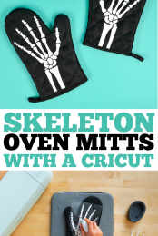 Skeleton Oven Mitts Pin Image #1