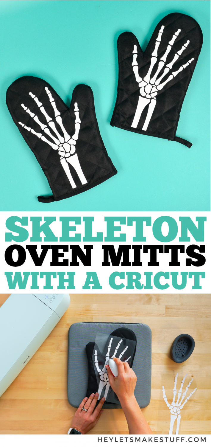 Skeleton Oven Mitts Pin Image #1
