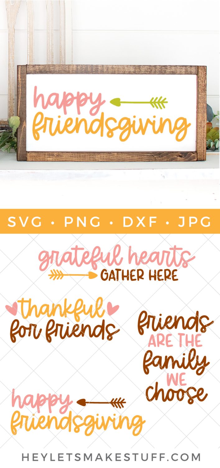 Friendsgiving SVG bundle pin image.