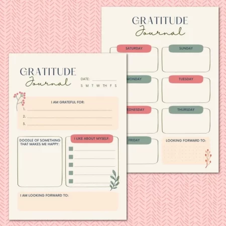 Printable Gratitude journal