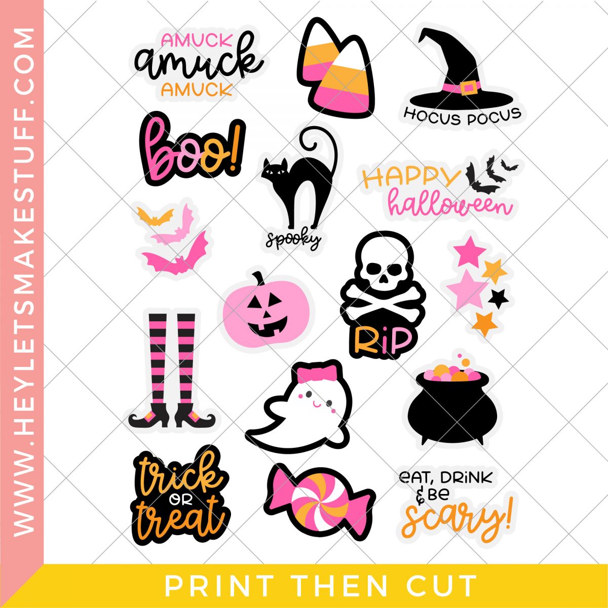 Adorable and Fun Print and Cut Stickers, Printable Sticker Sheet, Printable  Planner Stickers - So Fontsy