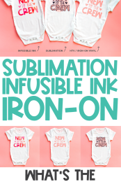 What's the difference between sublimation, cricut infusible ink, and sublimation PIN #3