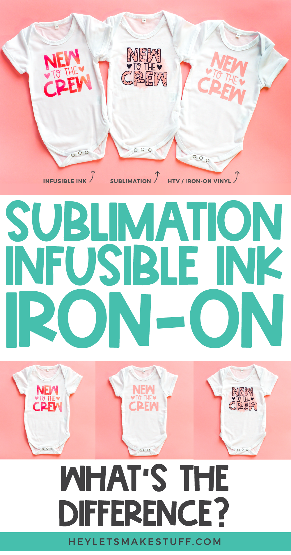 What's the Difference Between Sublimation, Cricut Infusible Ink, and HTV?