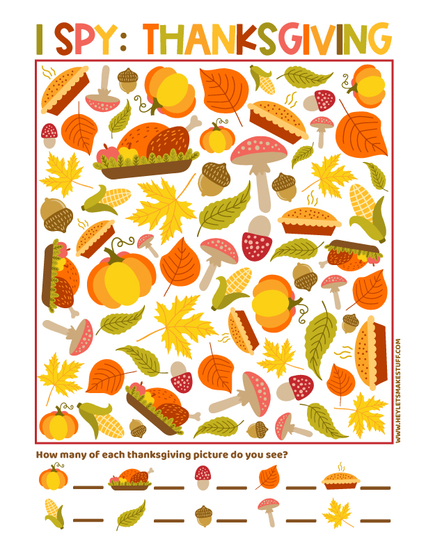 Printable Thanksgiving Games - Kara Creates