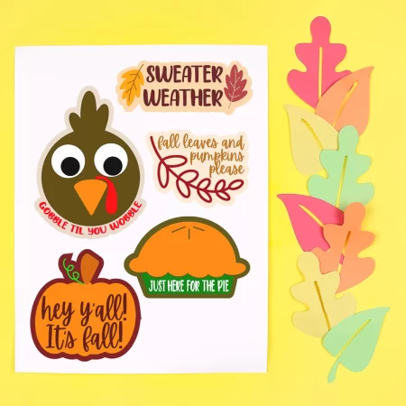 Printable Thanksgiving stickers
