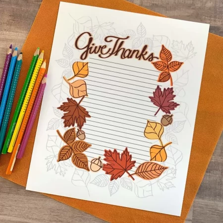 Give Thanks coloring page