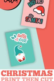 Christmas Print then Cut Stickers Pin Image