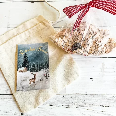 Printable reindeer food tags and recipe