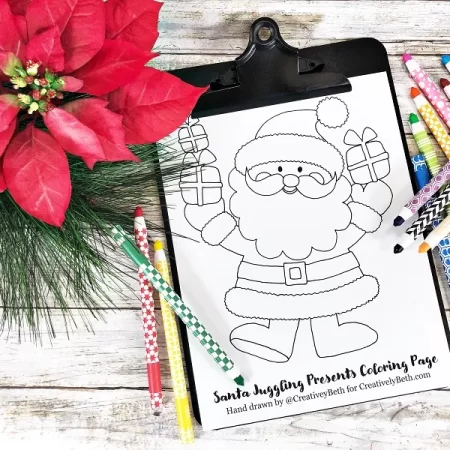 Printable Santa coloring page