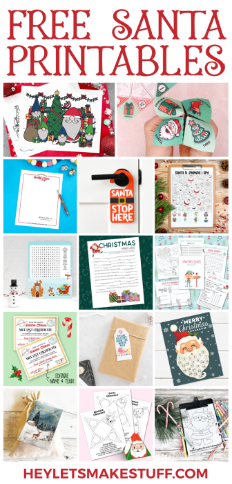 Free Printable Santa Stop Here Door Hanger - Hey, Let's Make Stuff