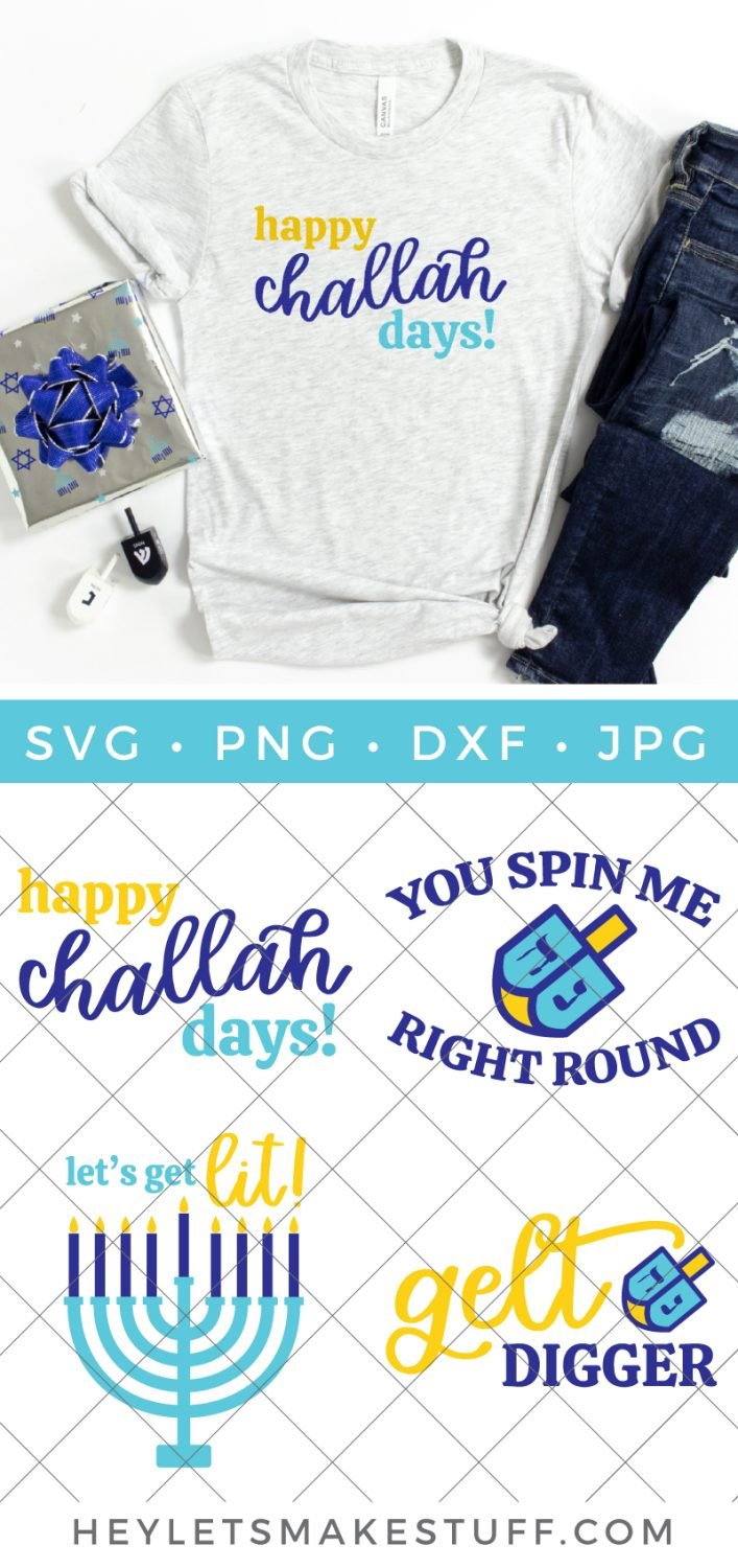 Funny Hanukkah SVG bundle pin image