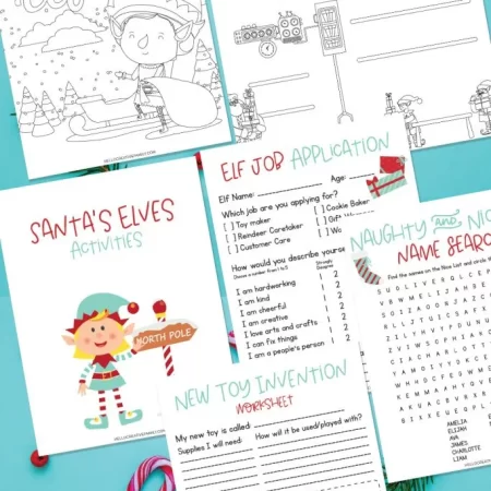 Elf printable activity pack