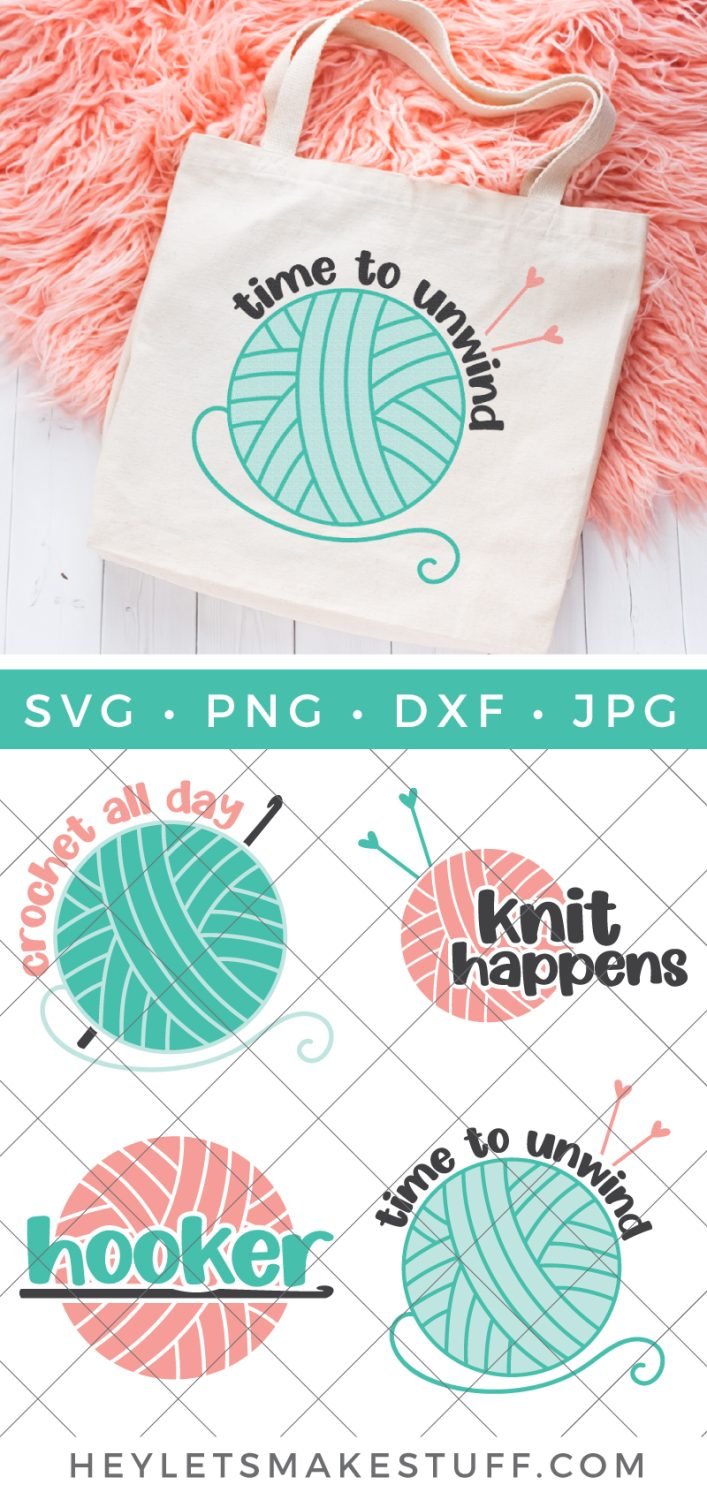 Knitting and Crochet SVG Bundle pin image