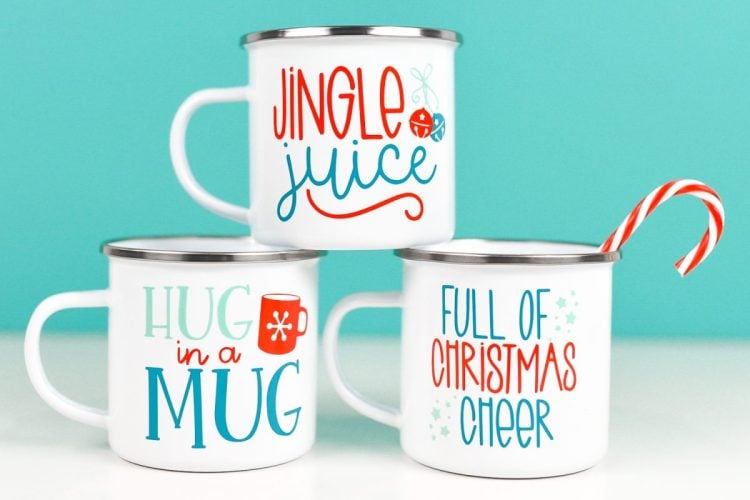 DIY Christmas Mugs With Your Cricut - Hey, Let's Make Stuff