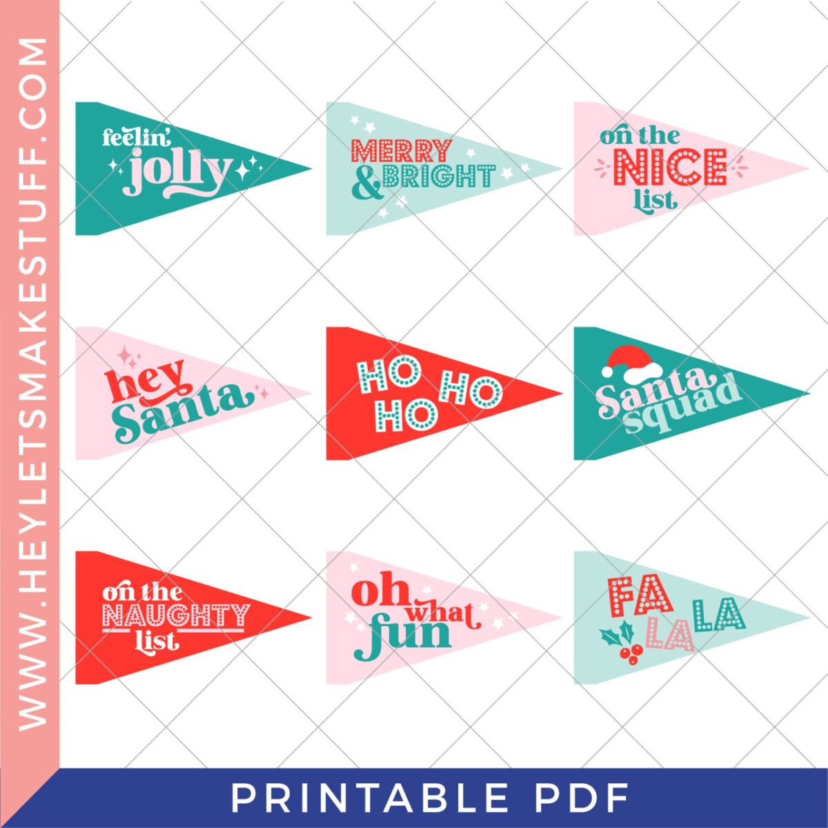 Printable Christmas flags security image