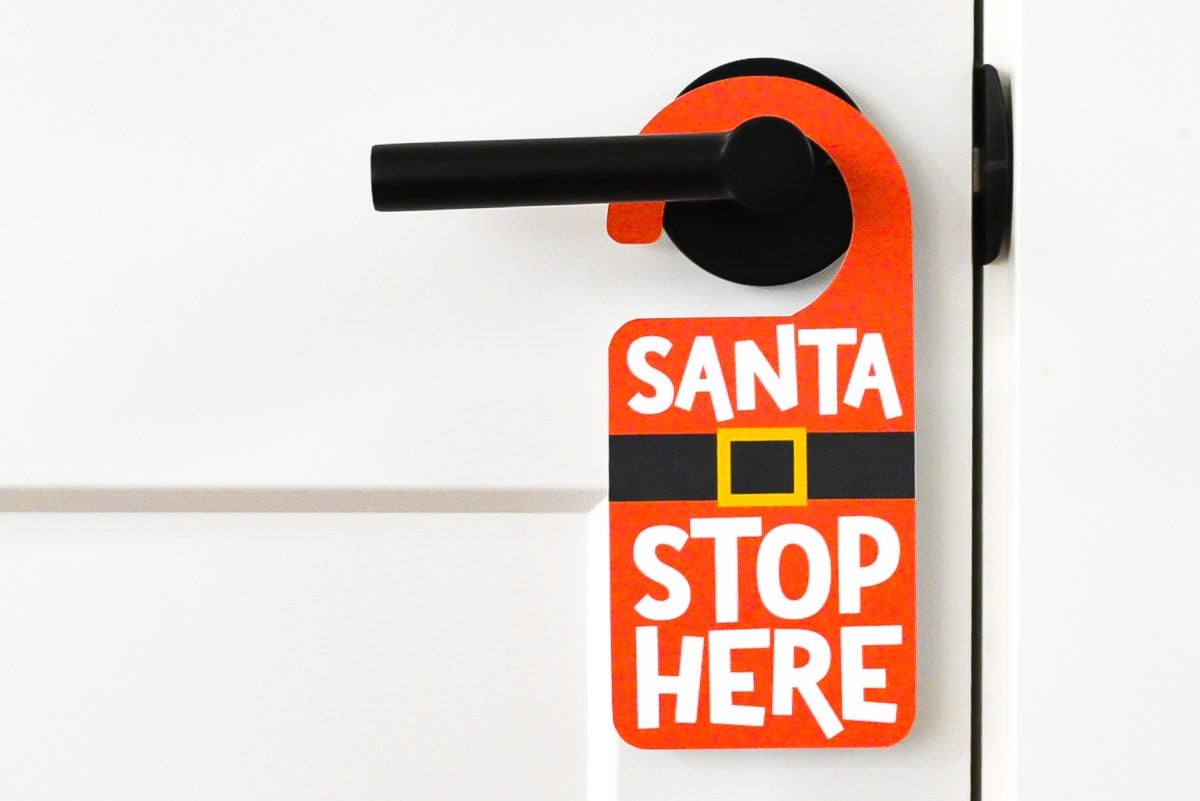 Santa Stop Here Door Hanger