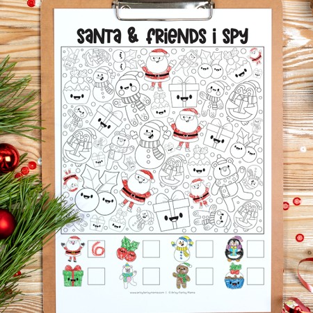 Printable Santa I Spy Worksheet