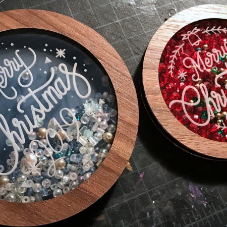 Wooden shaker ornaments