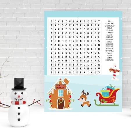 Printable Santa's workshop word serach