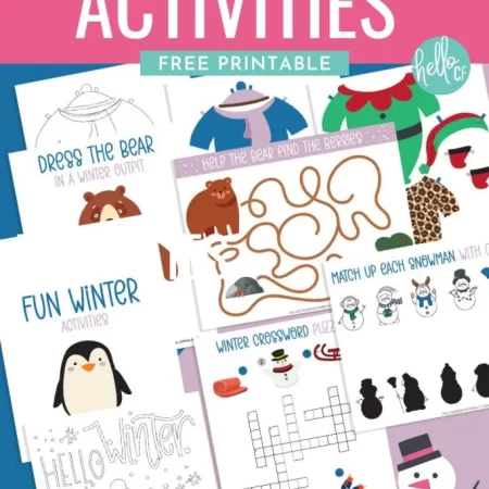 Collection of printable snow day activities