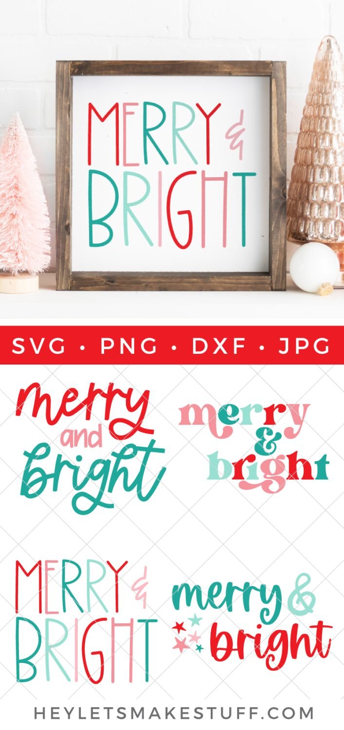 Merry & Bright SVG Bundle pin image