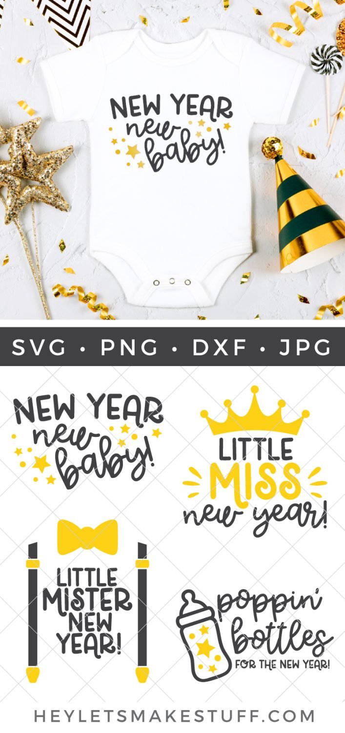 New Year's Baby SVG Bundle pin image