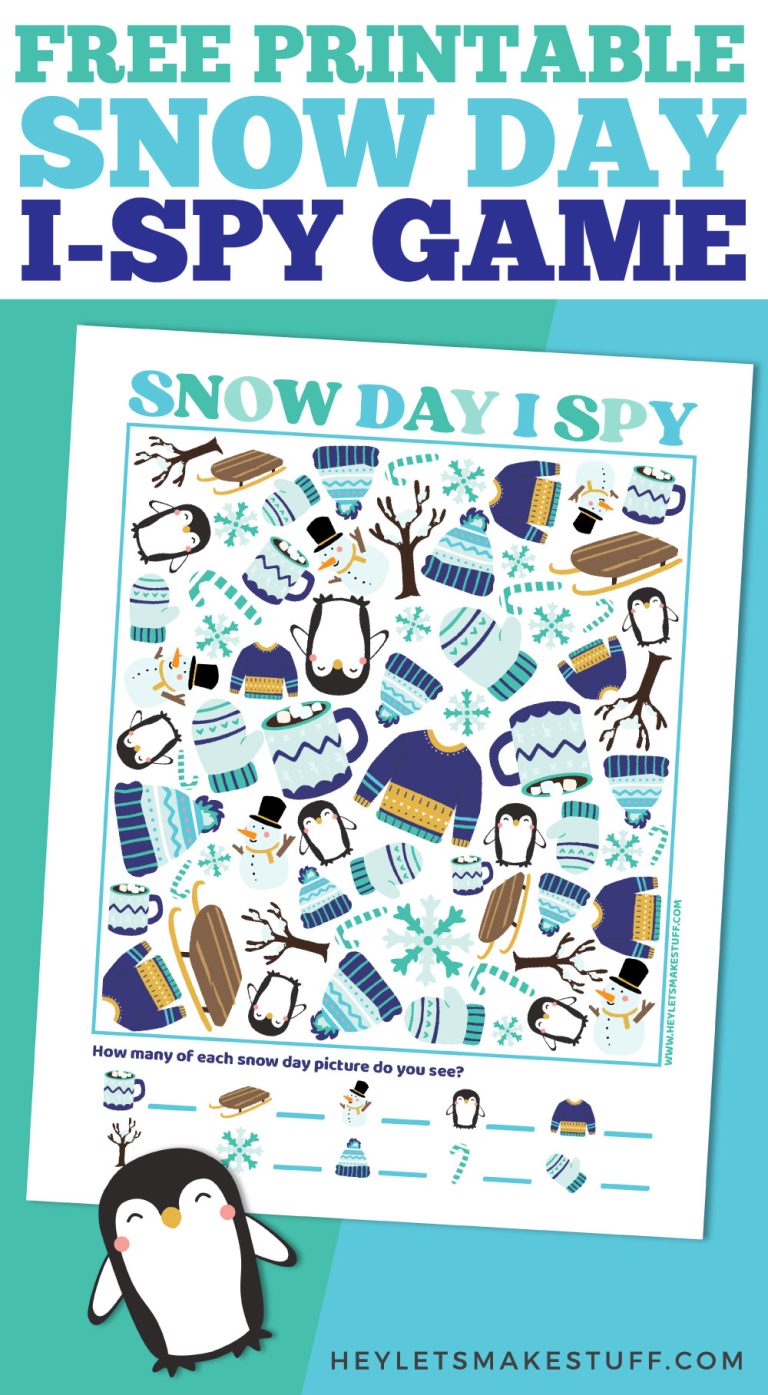 Free Printable Snow Day I-Spy Game - Hey, Let's Make Stuff