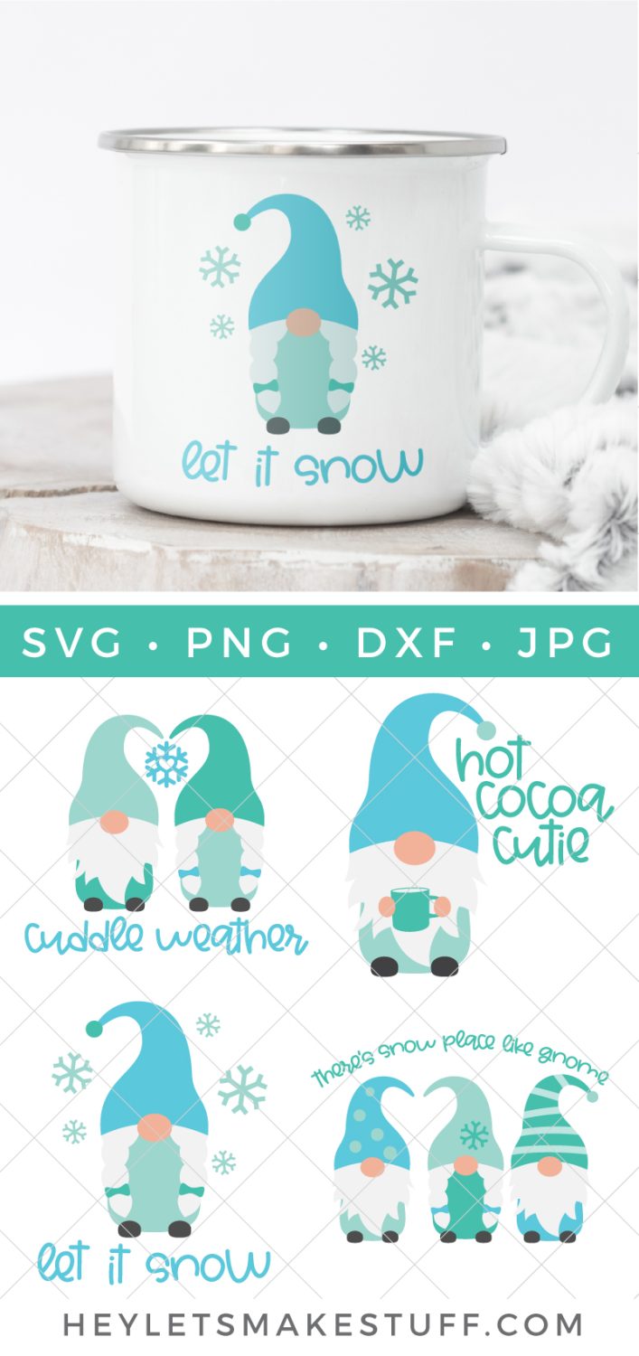 winter gnomes SVG bundle pin image