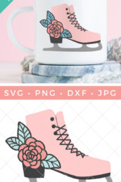 Figure Skating SVG pin image