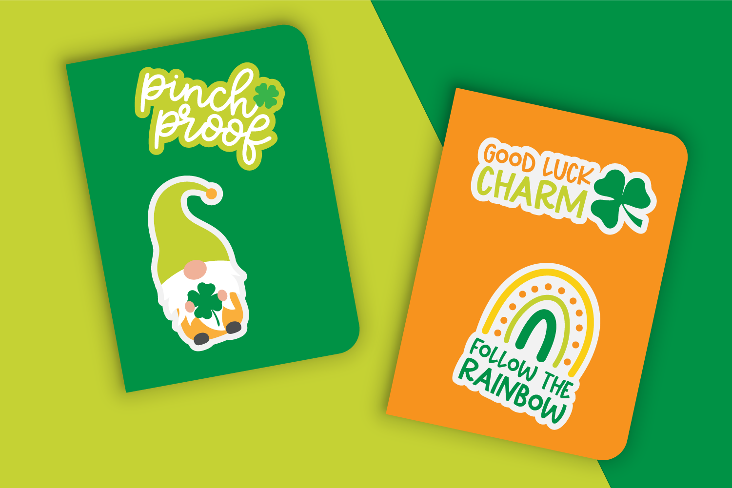 St. Patrick's Day print then cut stickers image