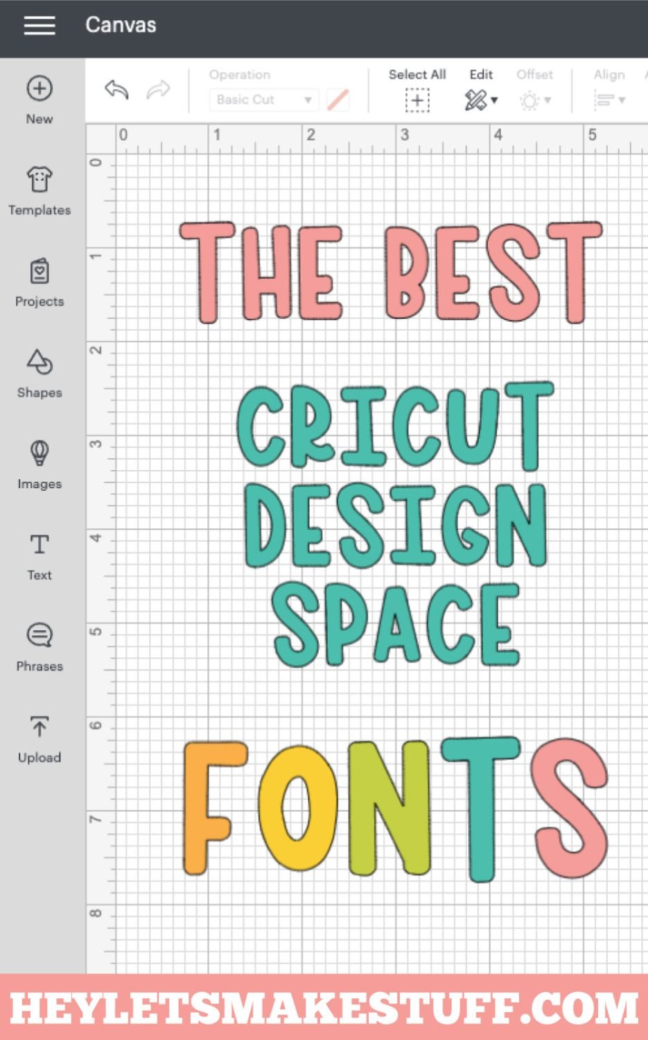 The Best Cricut Design Space Fonts - Pin Image