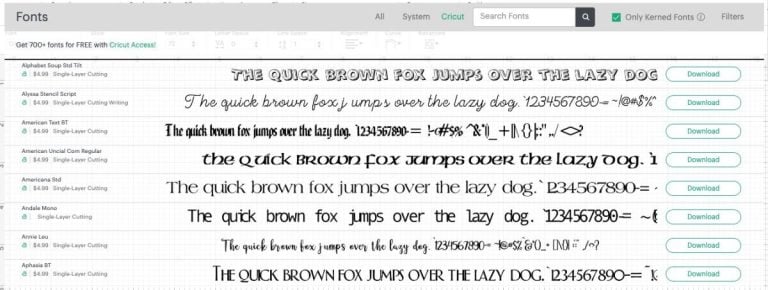 The Best Cricut Design Space Fonts + Printable Cricut Fonts List