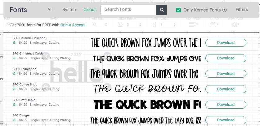 DS: Cricut Fonts