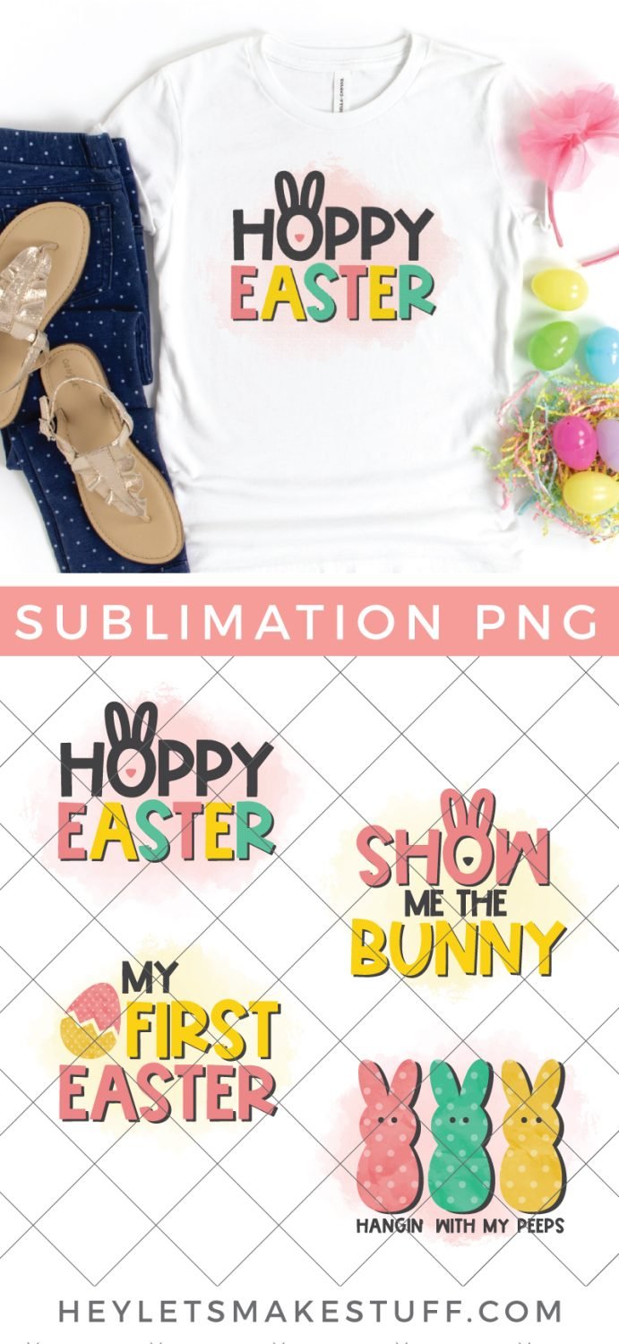 Easter design sublimation bundle pin image