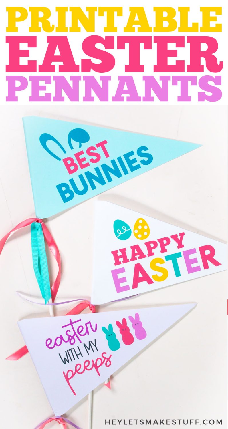 Printable Easter pennants - pin image