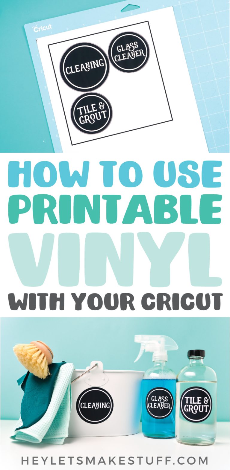 How to Use Printable Vinyl with a Cricut + Print then Cut - Hey, Let's ...