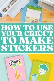 How to Use Your Cricut to Make Spring and Easter Stickers pin image