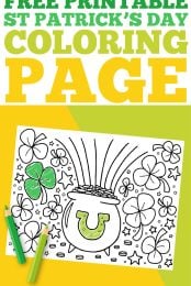 St. Patrick's Day coloring page pin image