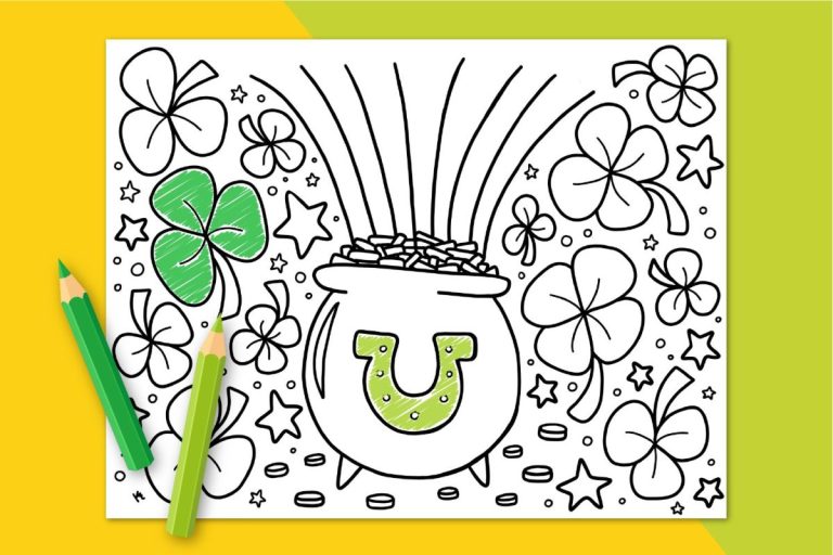 Free Printable St. Patrick's Day Coloring Page - Hey, Let's Make Stuff