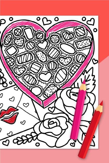 Valentine's Day Coloring Page_Portrait Feature