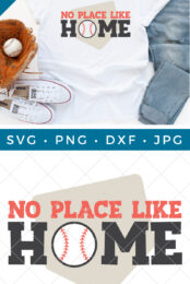 No Place Like Home Baseball SVG pin image