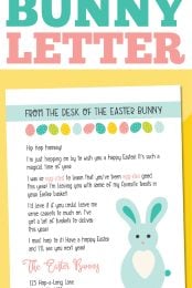 Easter bunny lettter pin image