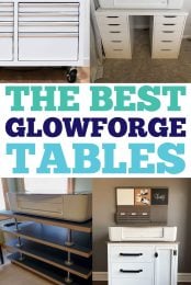 The Best Glowforge Tables pin image