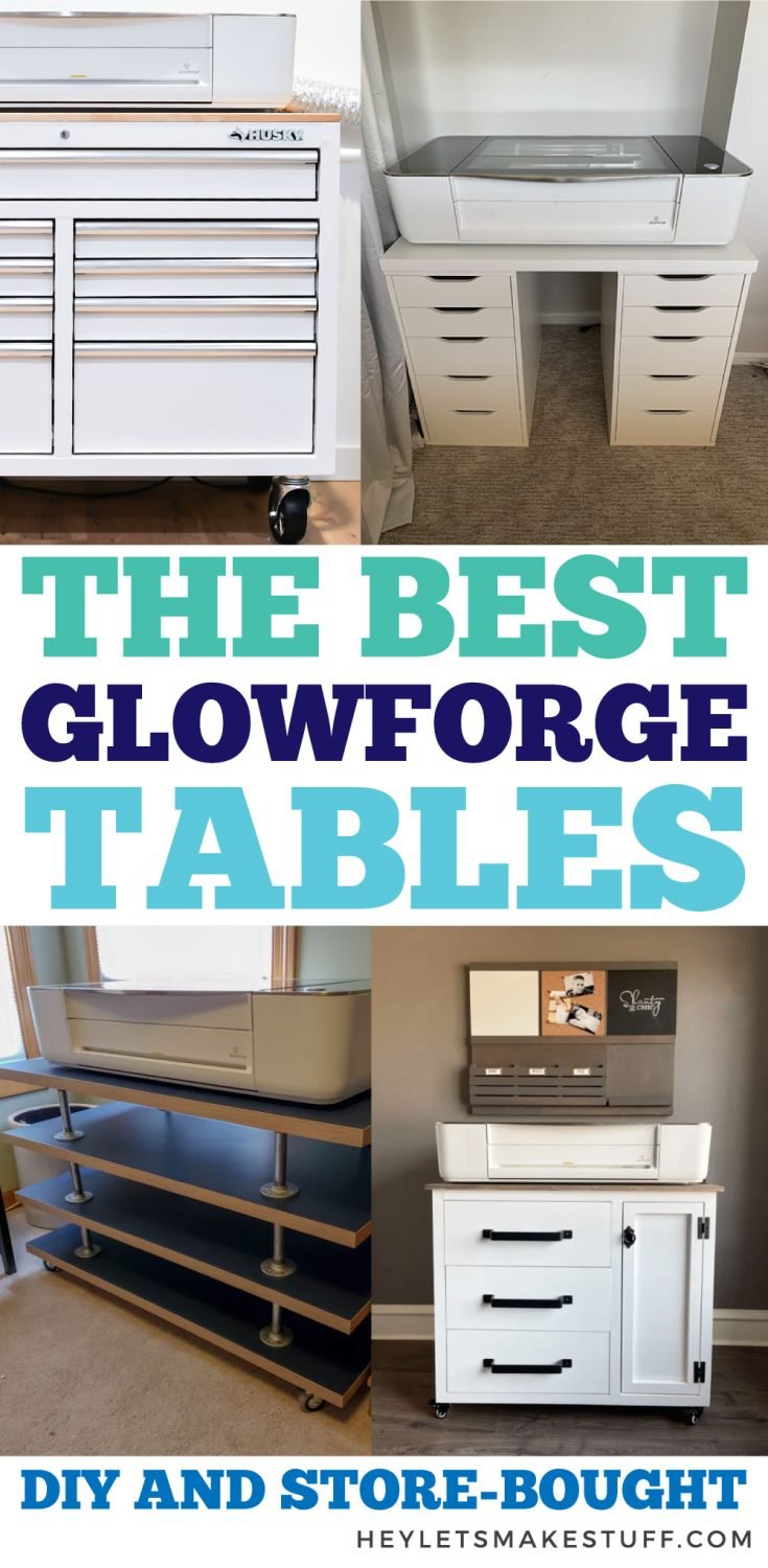 The Best Glowforge Tables pin image