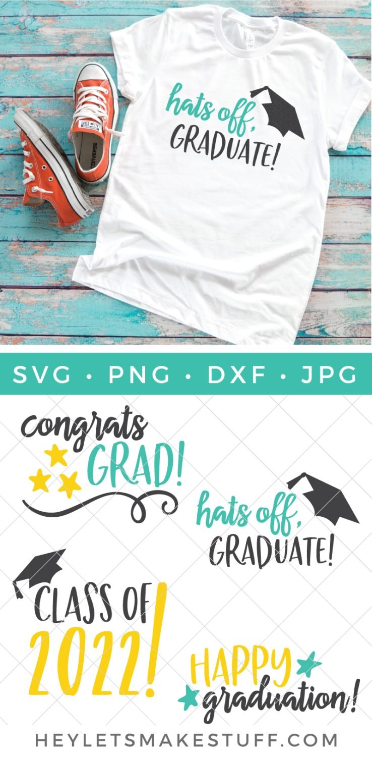 Graduation SVG pin image.