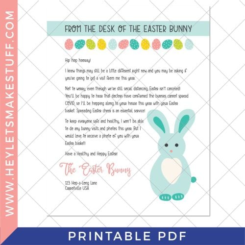 Free Printable Easter Bunny Letter (with Classic and COVID Versions ...