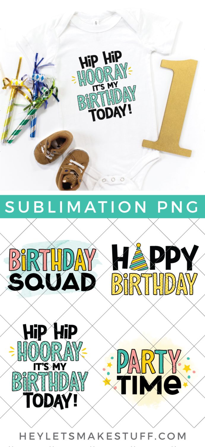 Birthday sublimation bundle pin image