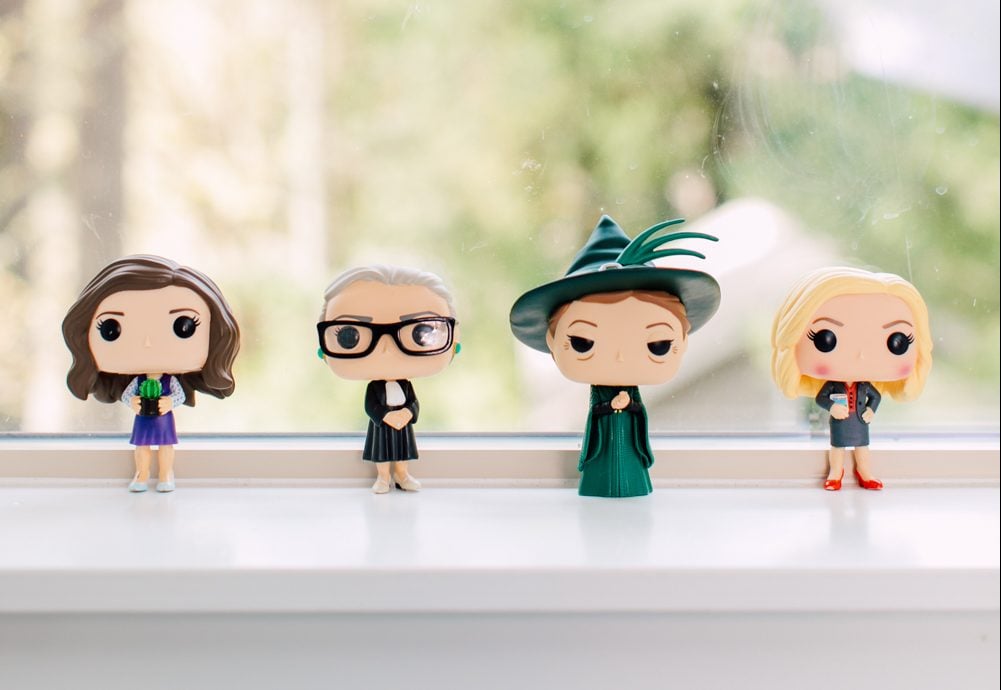 Janet (Good Place), RBG, Minerva McGonagall, Leslie Knope Funko Pops