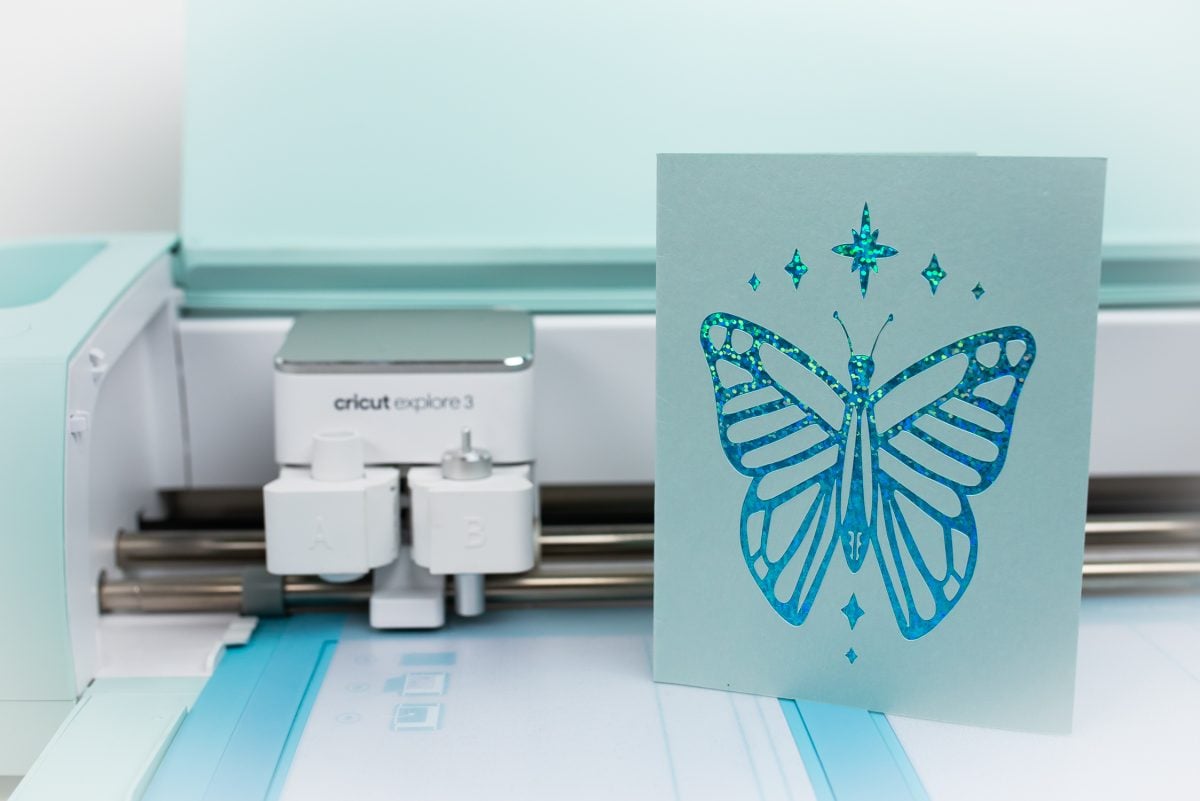 Butterfly card with Cricut Explore 3