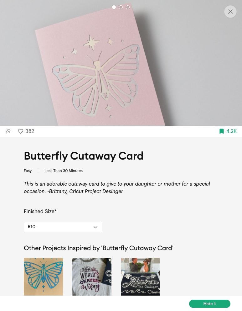 DS - Butterfly cutaway card project